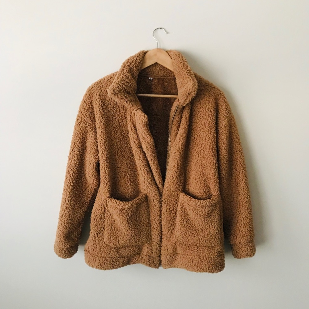 Tan teddy coat